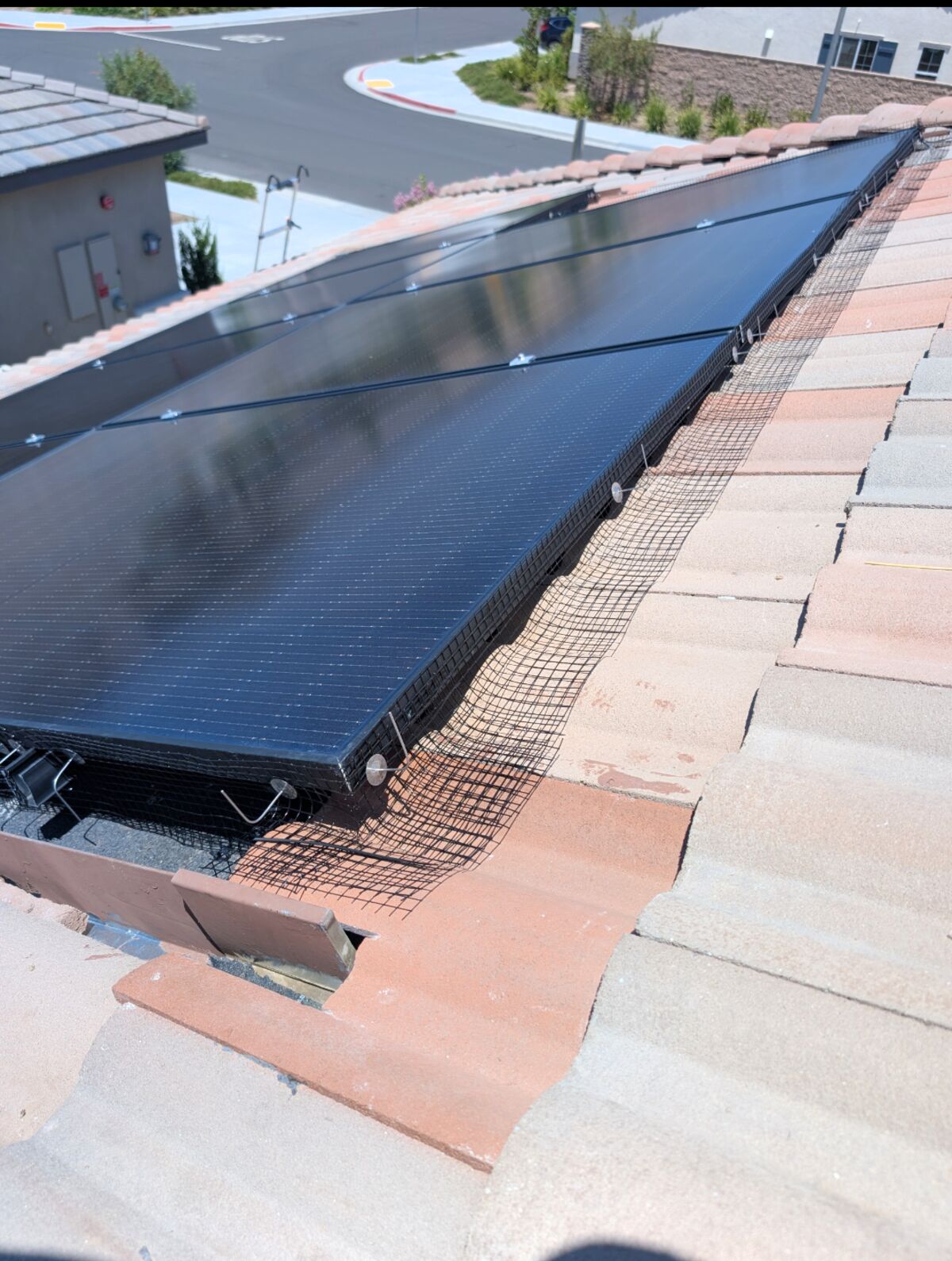 Bird proofing for solar panels